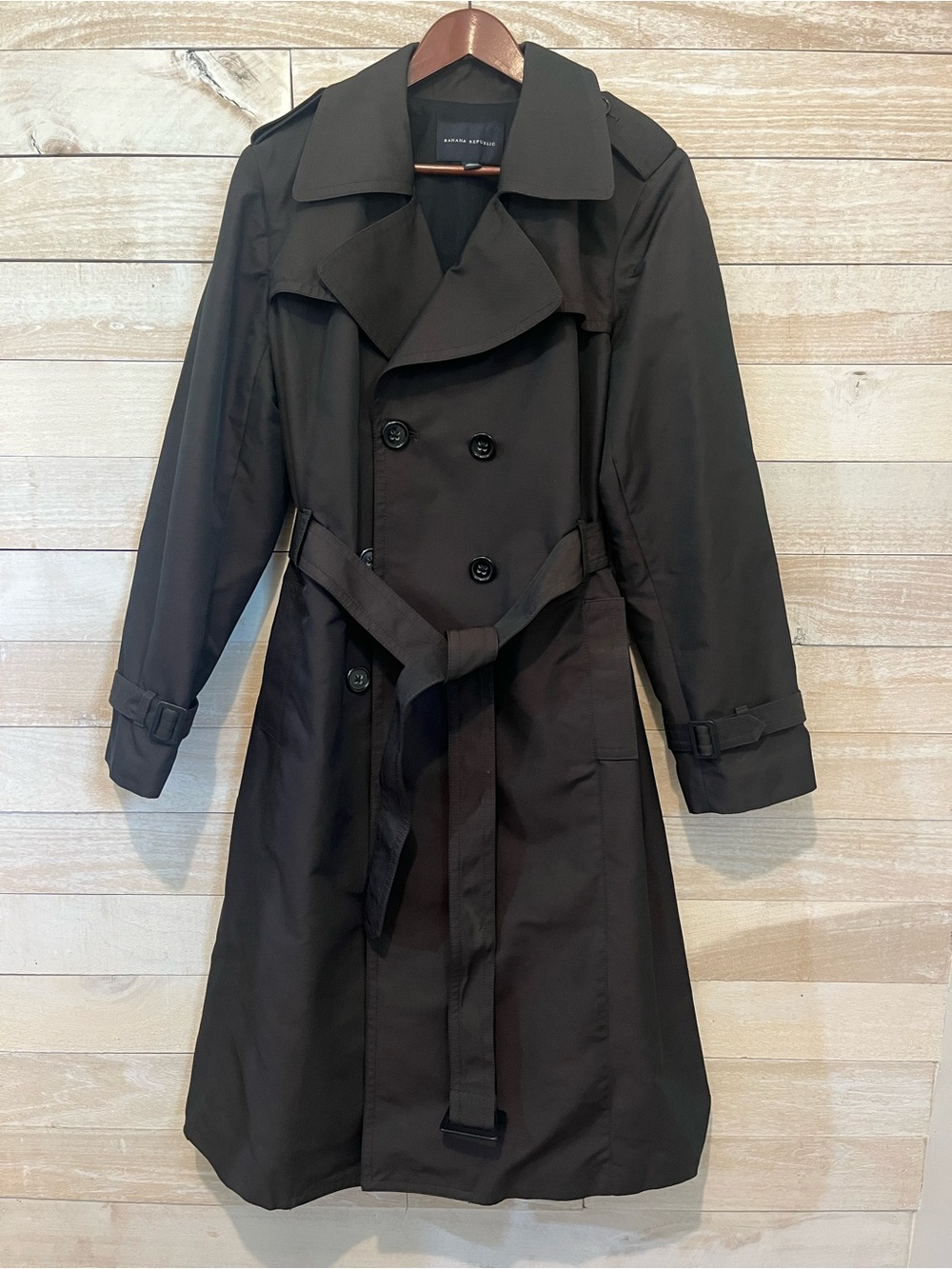 Banana Republic Brown Double-Breasted Trench Coat Size XL